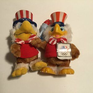 2 Vintage 1984 Sam The Olympic Eagle Los Angeles Mascot